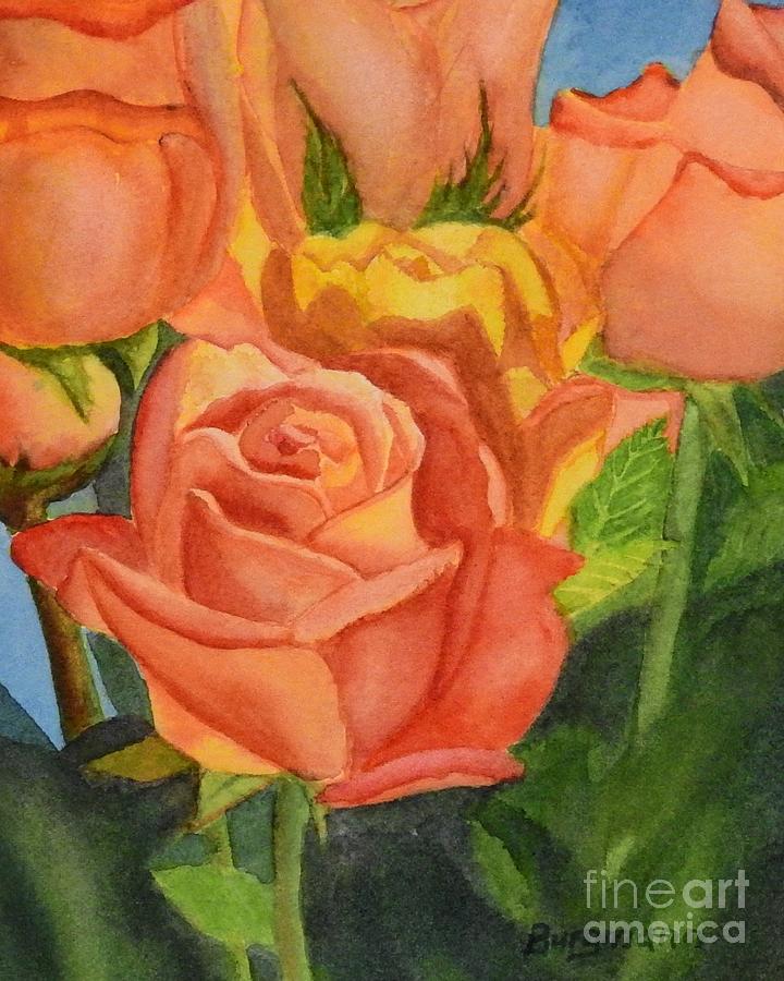 Rose Painting by Petra Burgmann