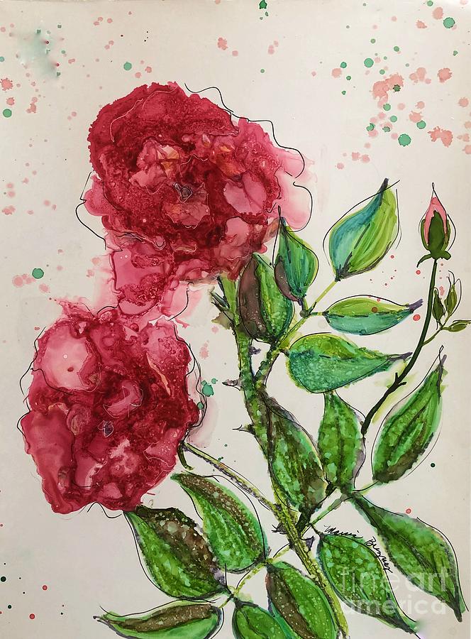 Rose Red Painting by Marcia Breznay