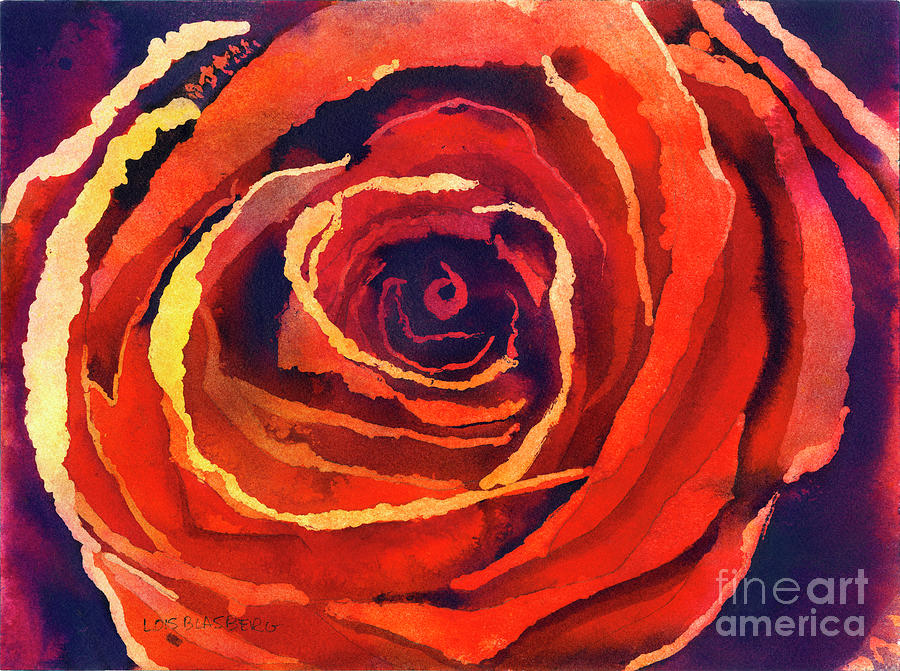 Bold Rose Painting by Lois Blasberg