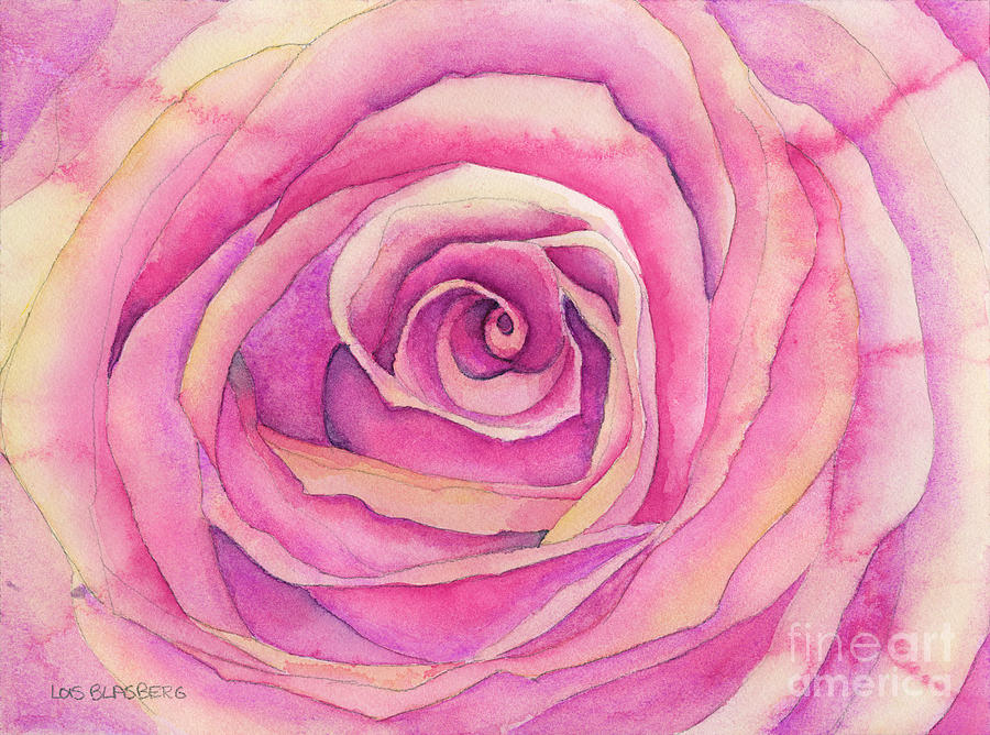 Delicate Rose Painting by Lois Blasberg