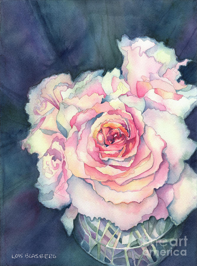 Rose Bowl Painting by Lois Blasberg