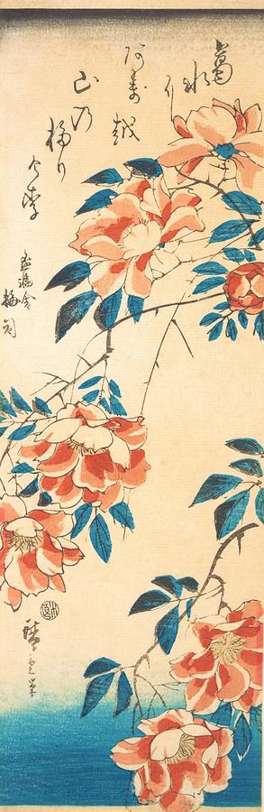 Rose Painting by Utagawa Hiroshige