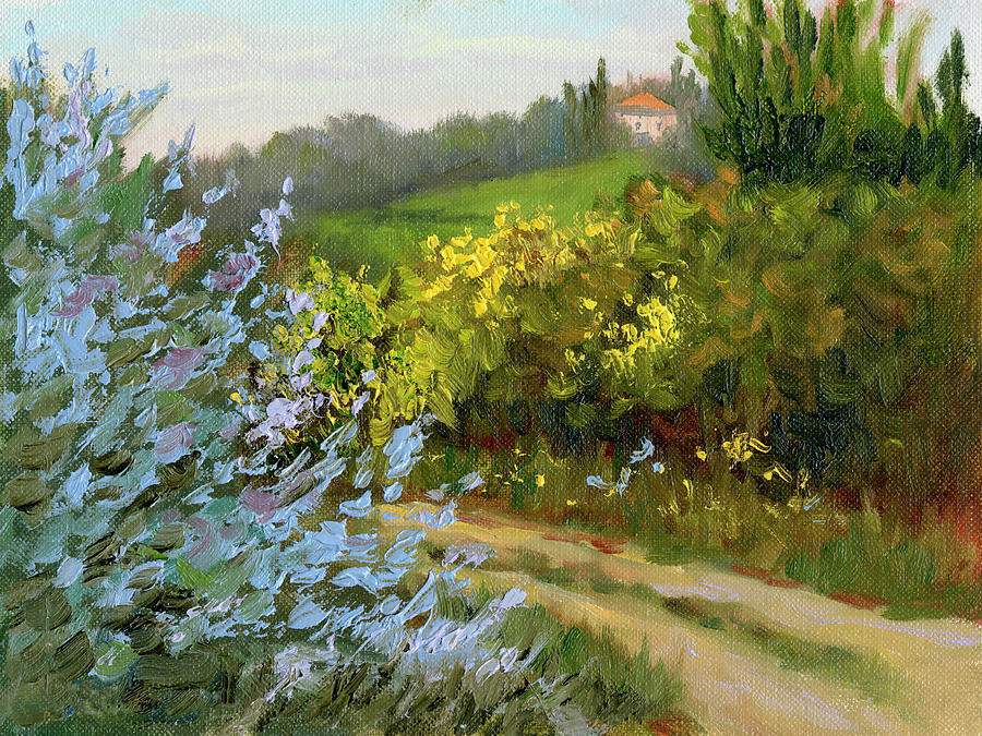 Flower Painting - Rosemary By The Road by Mary Jean Weber