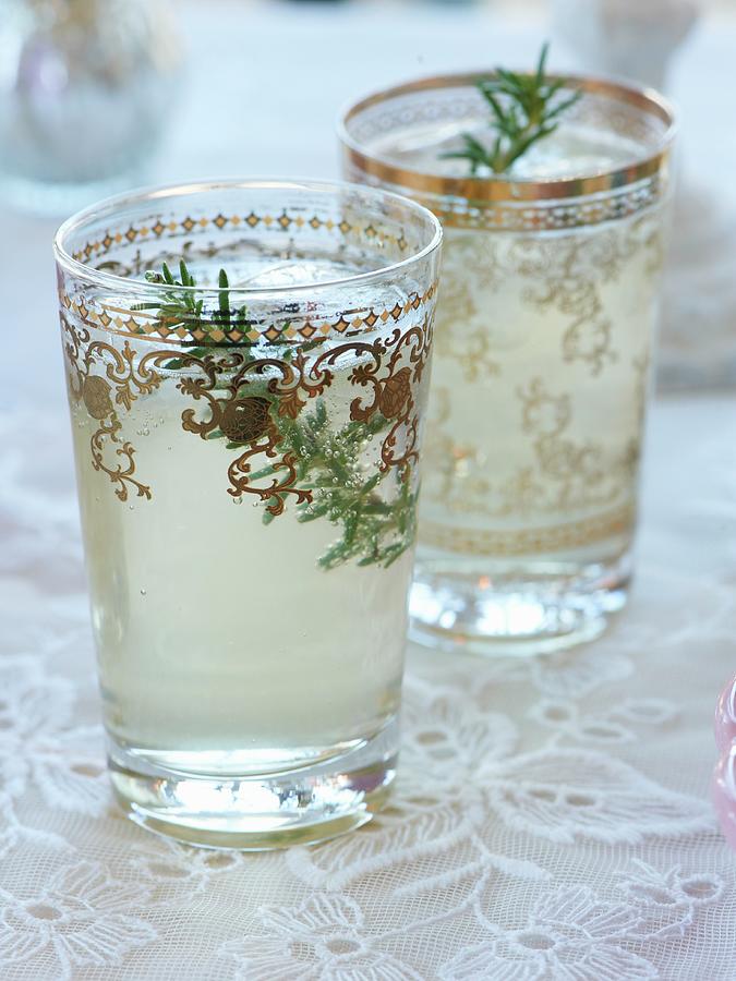 Rosemary Drink With Ginger Ale Photograph by Hannah Kompanik