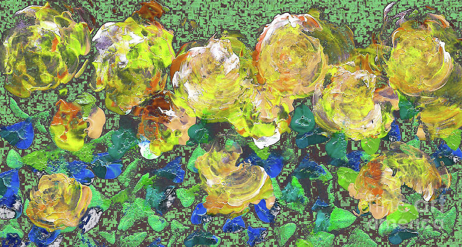 Roses 1001 yellow Digital Art by Corinne Carroll