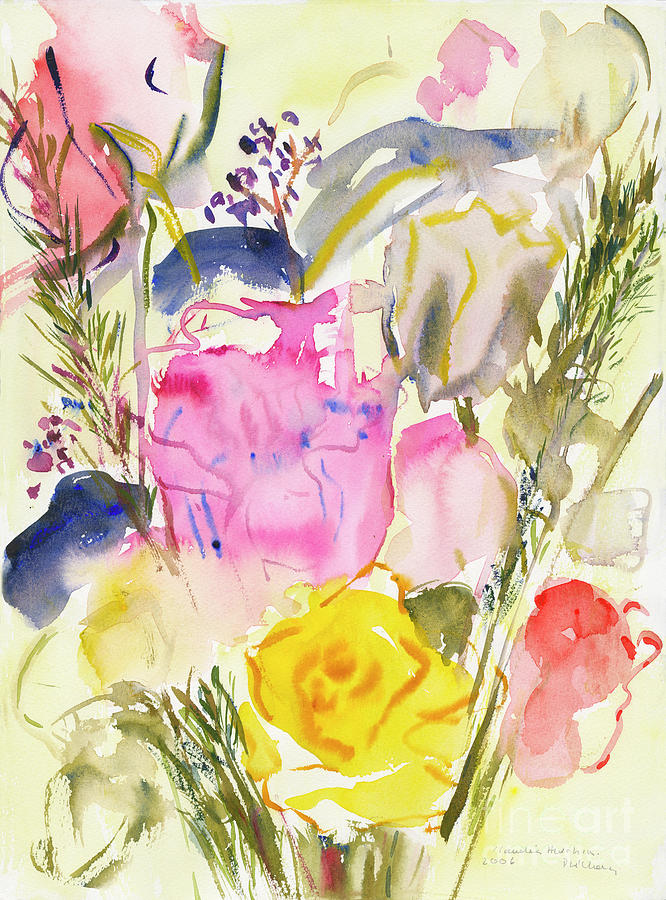 Roses, 2006 Watercolor Painting by Claudia Hutchins Puechavy