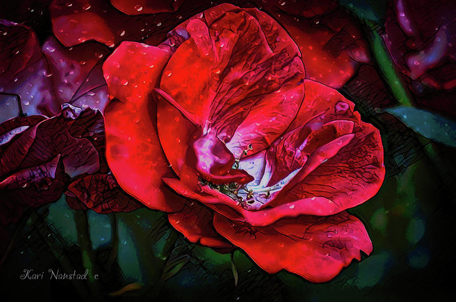 Roses Are Red Digital Art by Kari Nanstad