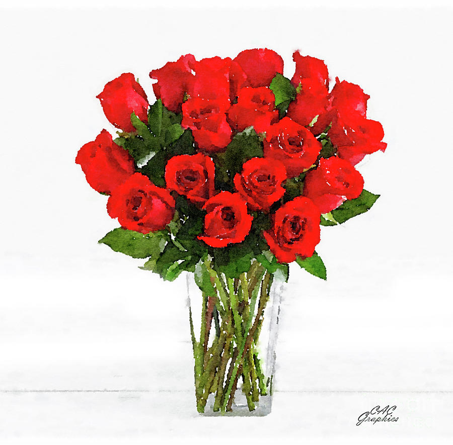 Roses Painting by CAC Graphics