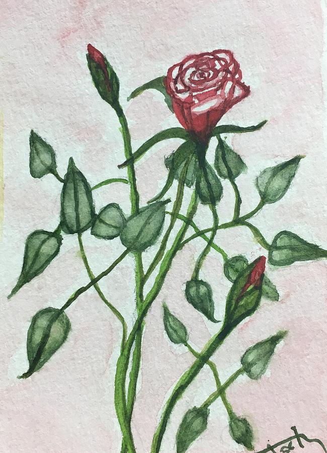 Roses Painting by David Bartsch