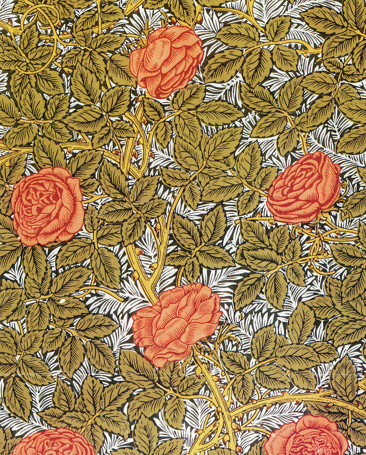 William Morris Painting - Roses - Digital Remastered Edition by William Morris