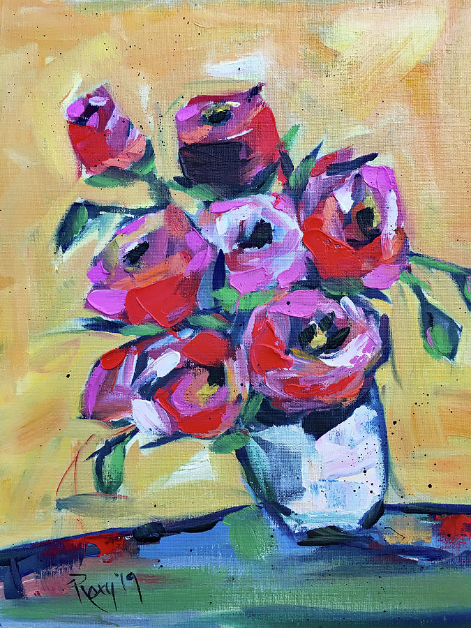 Roses Painting by Roxy Rich