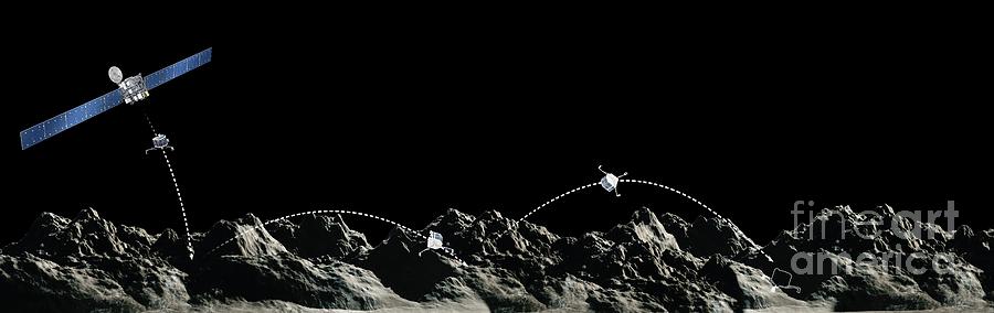Space Photograph - Rosetta Spacecrafts Philae Lander At Comet by Mikkel Juul Jensen / Science Photo Library
