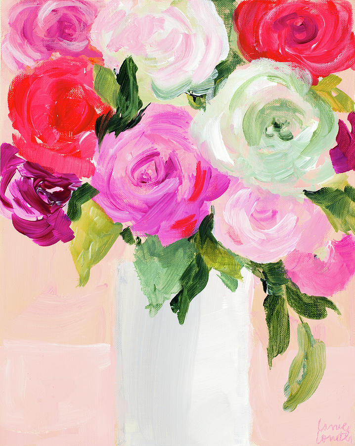 Rose Painting - Rosey Bouquet by Lanie Loreth