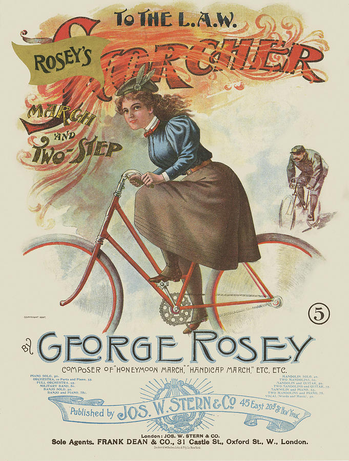 Bicycle Painting - Roseys Scorcher by 