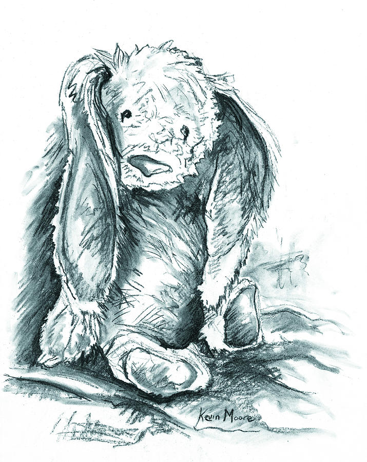Rosie Rabbit Drawing by Kevin Derek Moore