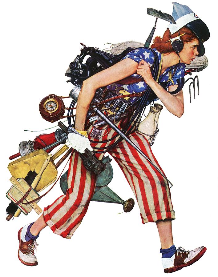 Norman Rockwell Painting - rosie To The Rescue by Norman Rockwell