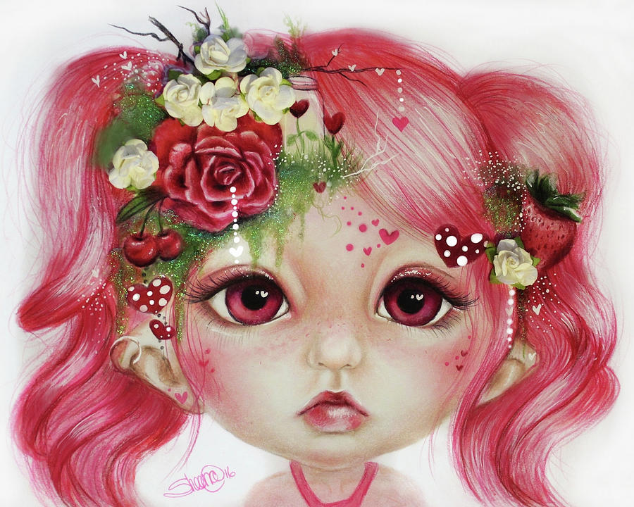 Flower Mixed Media - Rosie Valentine - Munchkinz Elf by Sheena Pike Art And Illustration