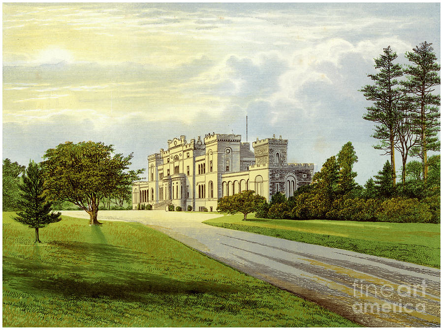 Rossie Castle, Forfarshire, Scotland Drawing by Print Collector