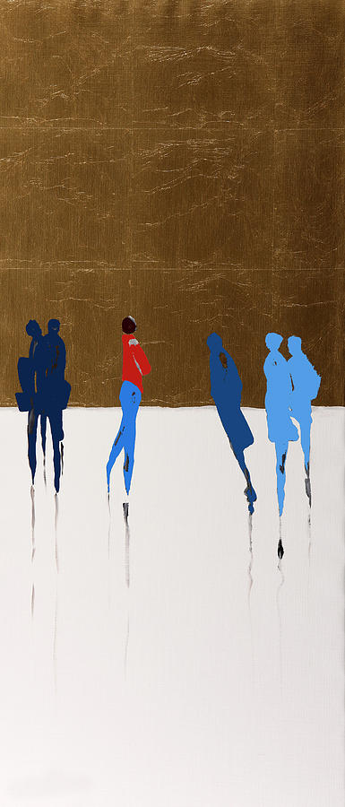Rosso E Blu Nella Neve Painting by Danka Weitzen