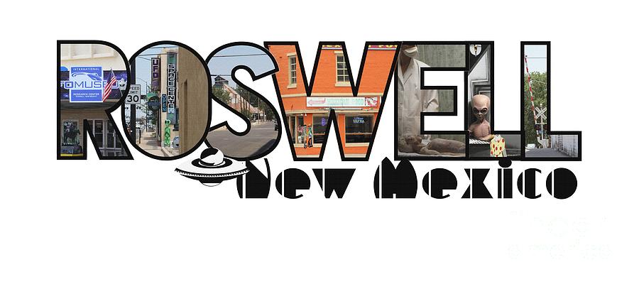 Roswell New Mexico Big Letter Travel Souvenir Photograph by Colleen Cornelius