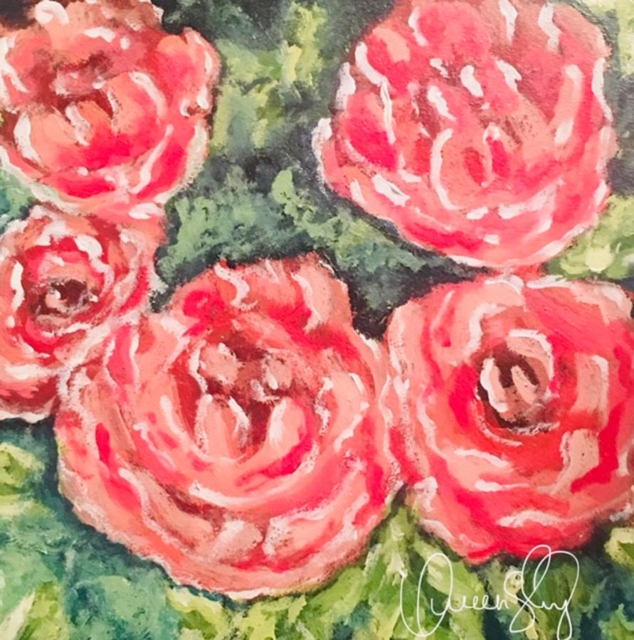 Rosy Painting by Queen Gardner