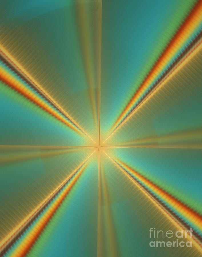 Abstract Photograph - Rotating Spectral Lines. by David Parker/science Photo Library