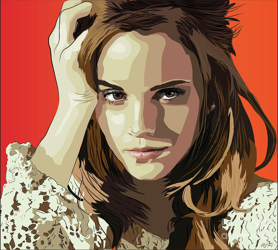 Rotoscope Emma Watson Digital Art by Rick Albrecht | Fine Art America