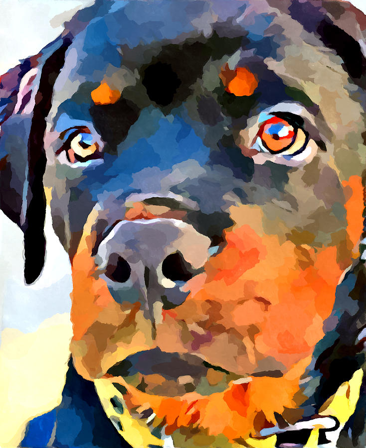 Rottweiler 3 Painting by Chris Butler