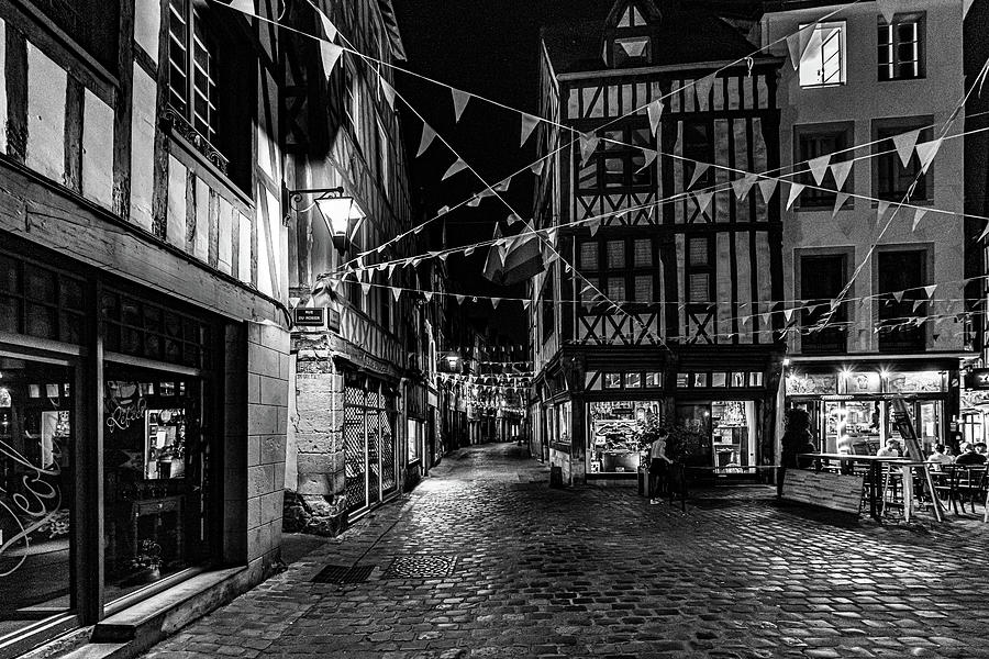 Rouen at Night Monochrome by Randy Scherkenbach Rouen at Night Monochrome by Randy Scherkenbach