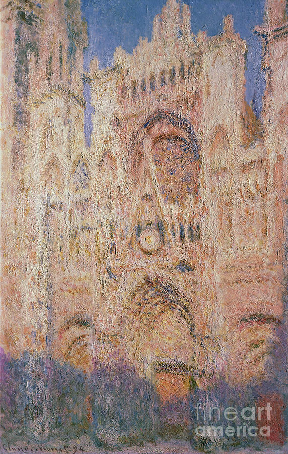 Rouen Cathedral At Sunset, 1892-1894 Drawing by Heritage Images