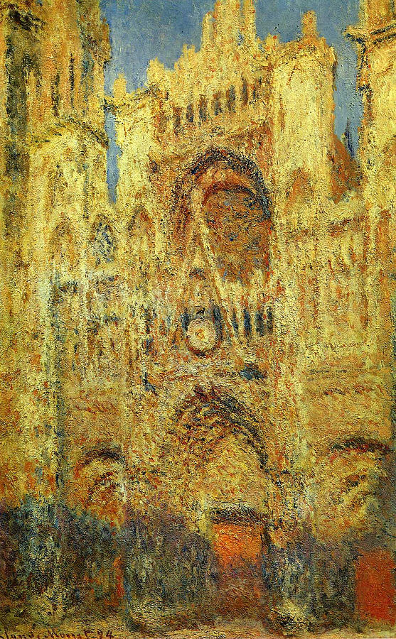 Rouen  Cathedral At Sunset, 1894 Painting