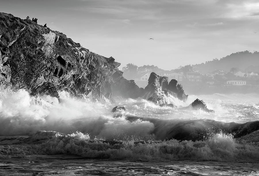 Rough Sea On Coast Photograph by Ramón Espelt Photography