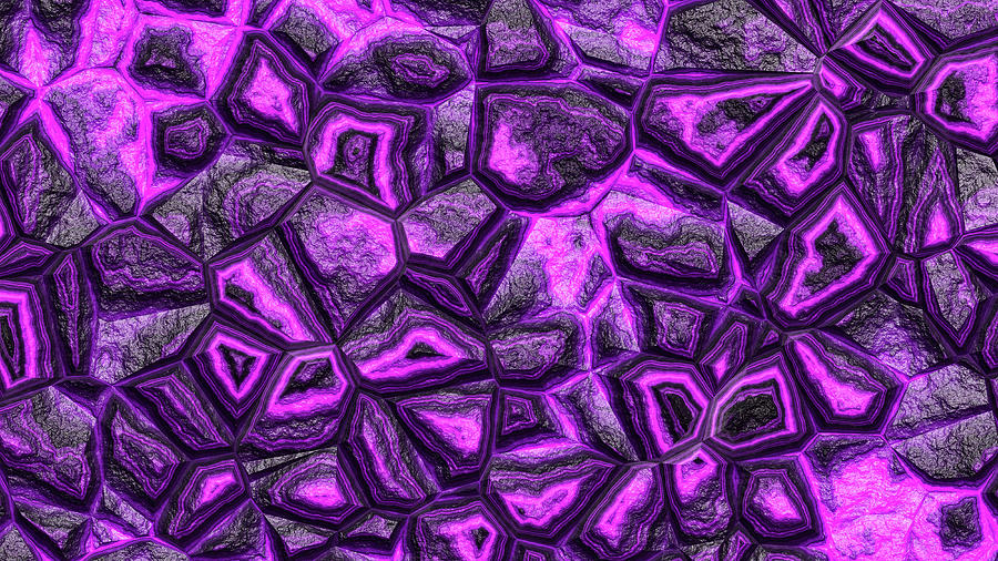 Rough Stone Purple Wall Digital Art by Don Northup