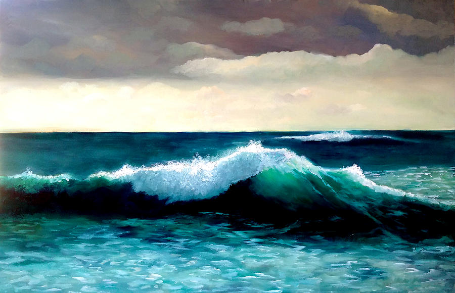 Waves Painting - Rough Waters by Joyce Geleynse