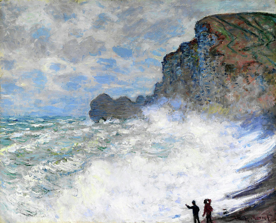 Rough weather at Etretat - Digital Remastered Edition Painting by ...