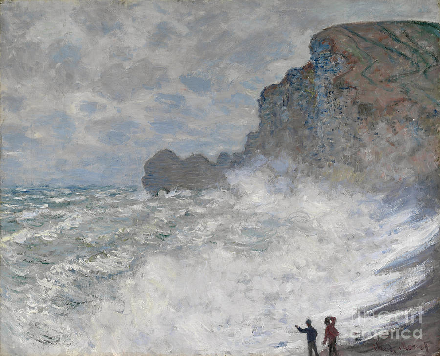 Rough Weather At Étretat, 1883. Artist Drawing by Heritage Images