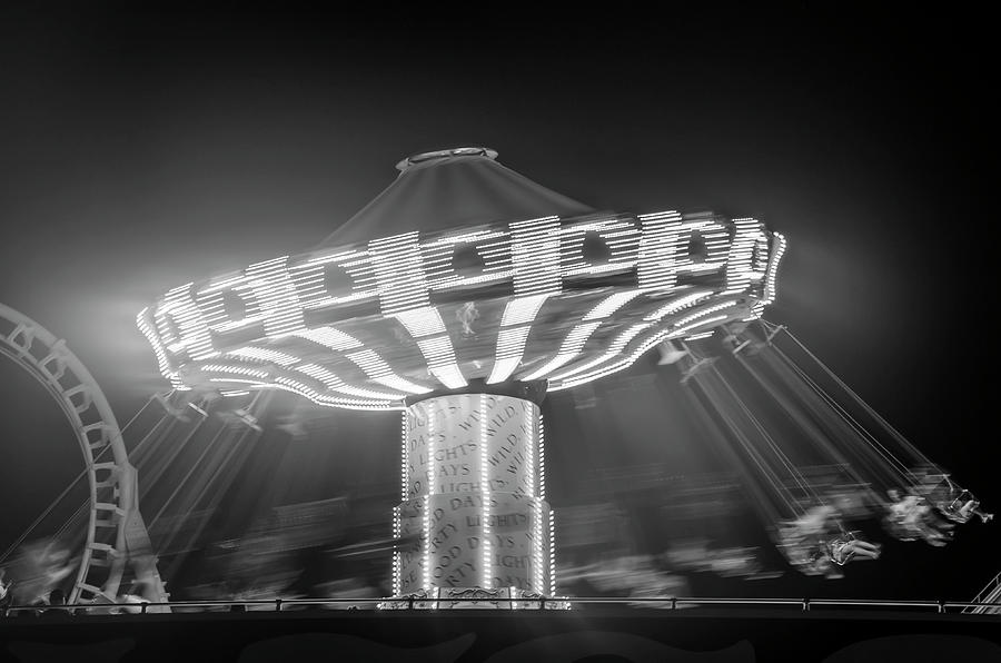 Round and Round - Wildwood at Night Photograph by Bill Cannon