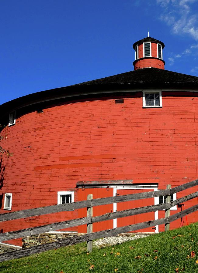 Round Red Barn c1901 Photograph by Alida M Haslett