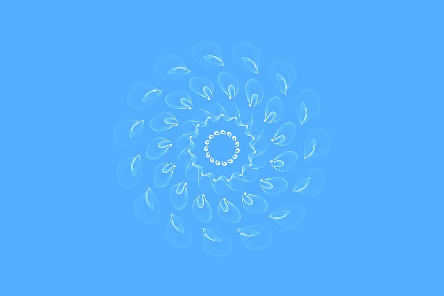 Round shape Design with Sky Blue background Digital Art by Datta Bhalekar -  Pixels