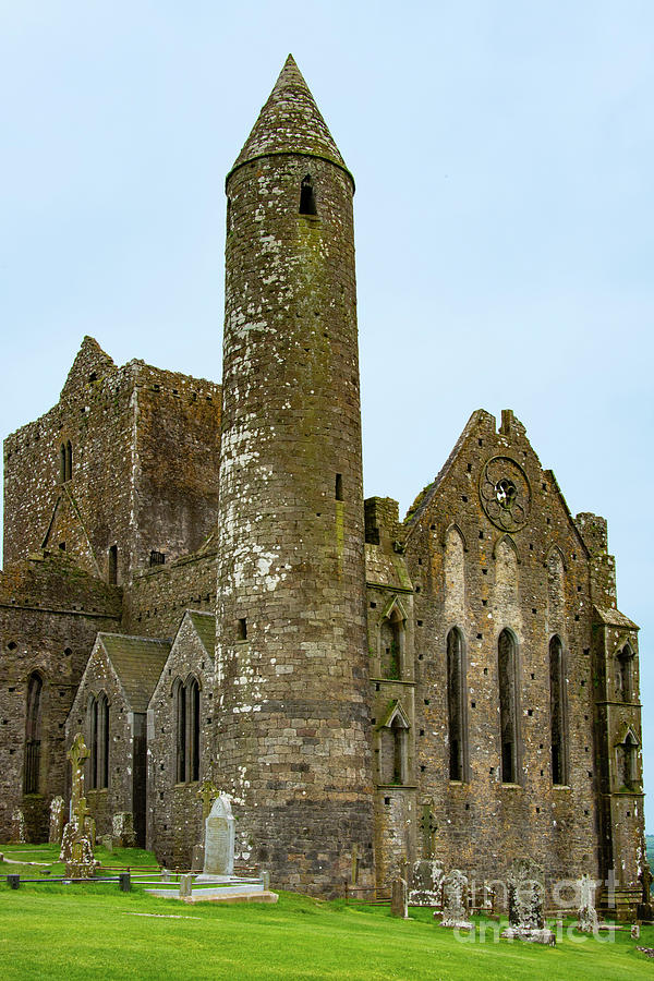 Architecture Photograph - Round Tower at the Rock of Cashel by Bob Phillips