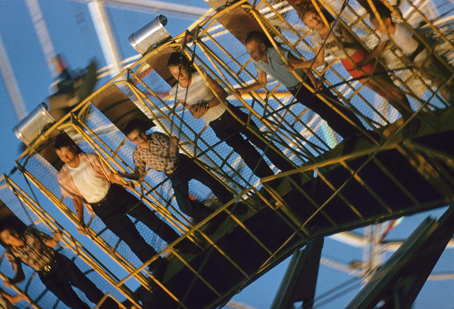 Economy Photograph - Round-Up Ride At The Fair by John Dominis