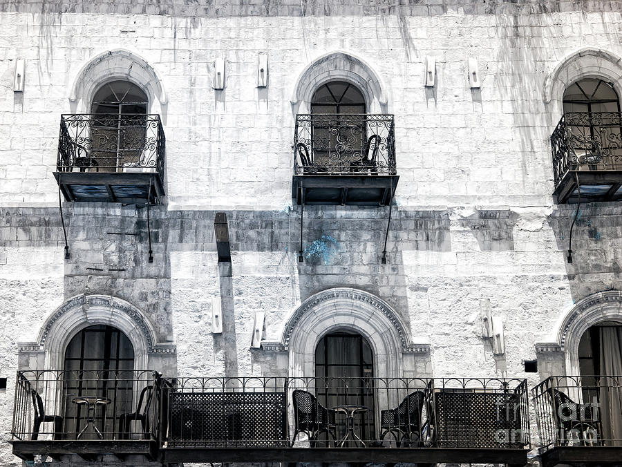 Rounded Windows in Jerusalem Infrared Photograph by John Rizzuto