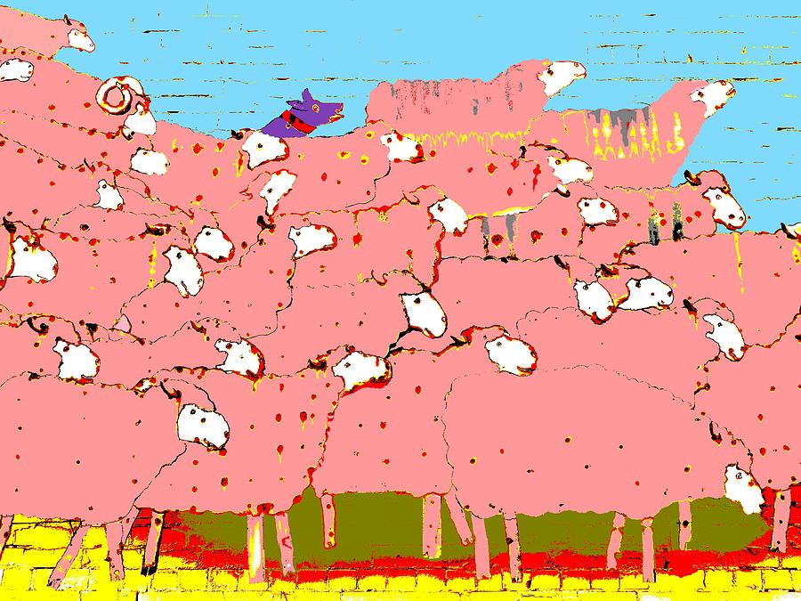Rounding up the Sheep - Pink Photograph by Lexa Harpell