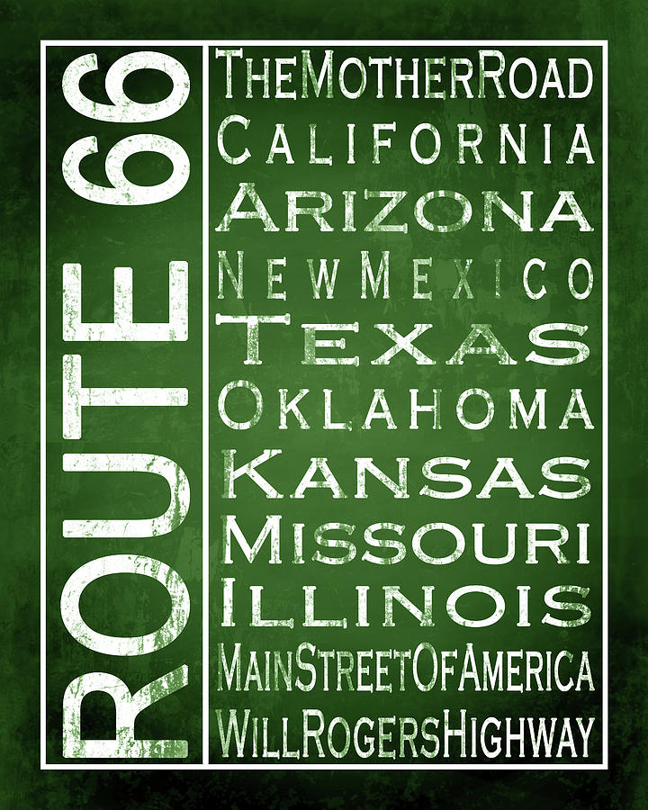 Route 66 1 - Green by Melissa Smith Route 66 1 - Green by Melissa Smith
