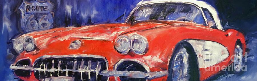 Route 66 Painting by Alan Metzger