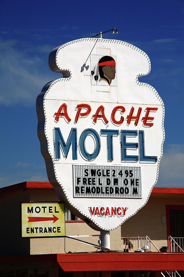 Route 66 - Apache Motel 2008 Photograph by Frank Romeo