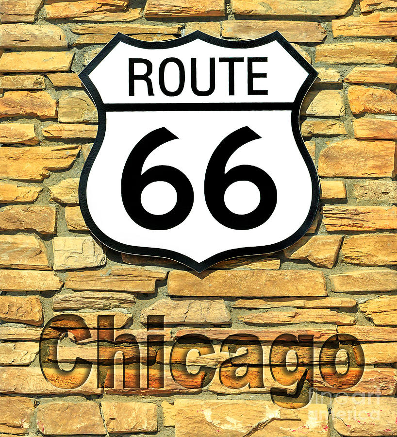 Route 66 Chicago sign Photograph by Benny Marty