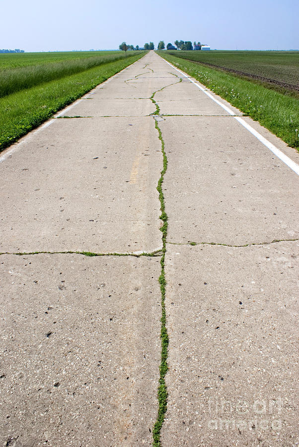 Route 66 Cracked Road In Illinois Photograph by Mark Williamson/science Photo Library