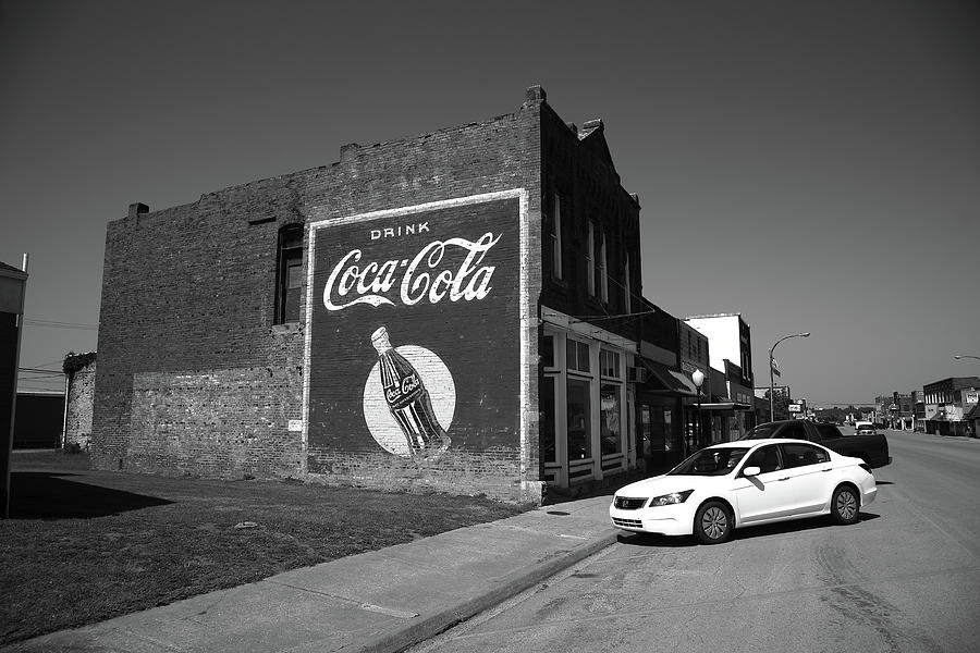 Route 66 - Ghost Mural 2012 BW Photograph by Frank Romeo