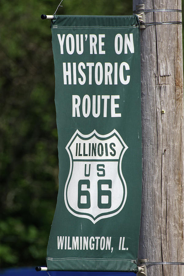 Route 66 Illinois Sign Photograph by Deborah Ritch